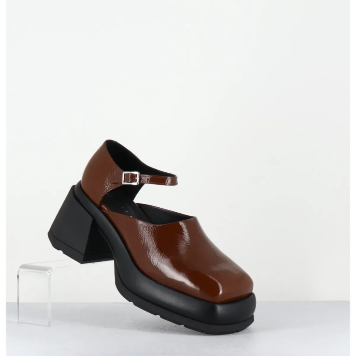 Chaussures | Plateformes^E8 BY MIISTA Babies à plateforme cuir naplak - CORAL BROWN COURT MARRON