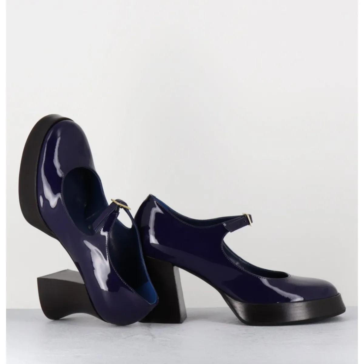 Chaussures | Plateformes^GARRICE LAB Babies à plateforme en cuir vernis violet - NEDER VERNICE BLU BLEU