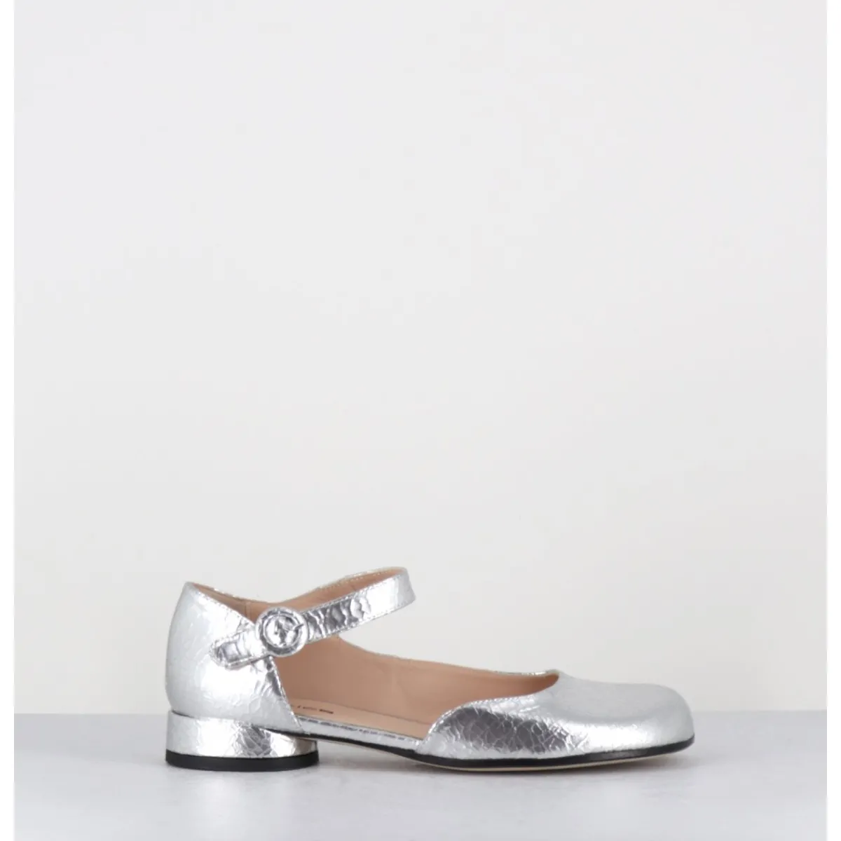 Chaussures | Ballerines^GARRICE LAB Babies asymétrique petit talon cuir craquelé - MANI1 CRAK O ARGENT