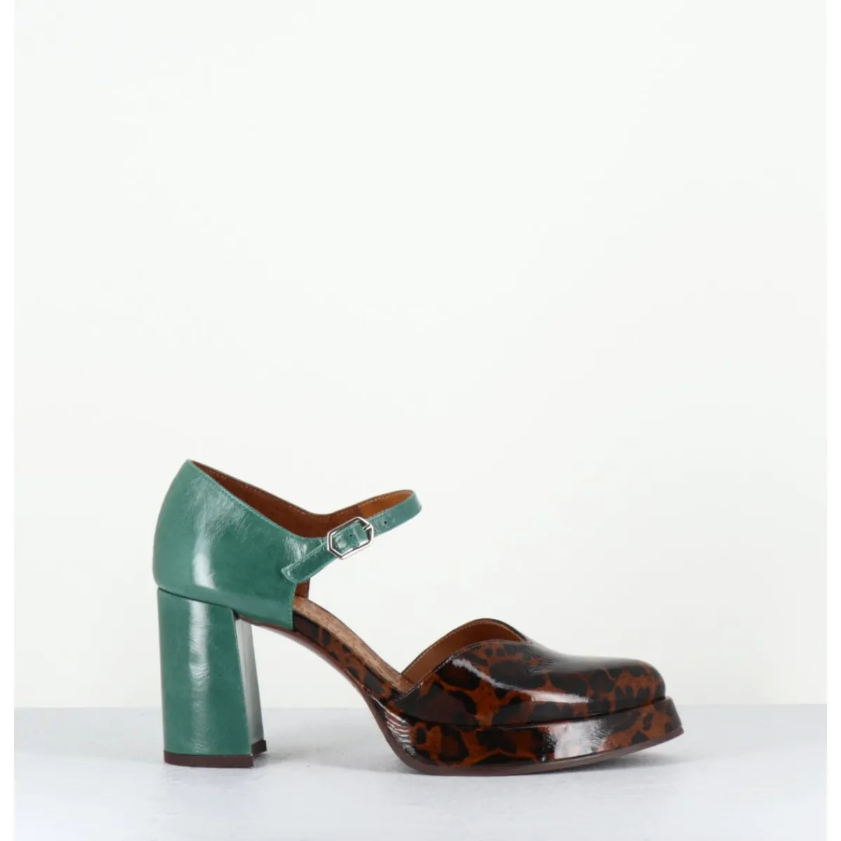 Chaussures^CHIE MIHARA Babies bicolore imprimé leopard bout pointu - FASI FIAT CASTANO