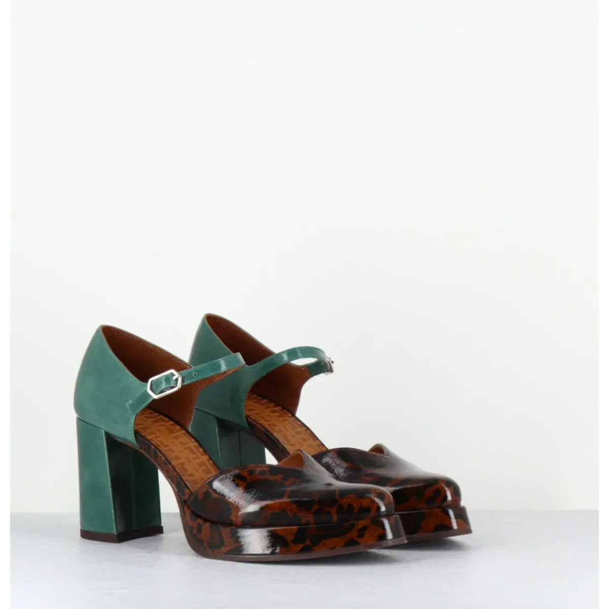 Chaussures^CHIE MIHARA Babies bicolore imprimé leopard bout pointu - FASI FIAT CASTANO