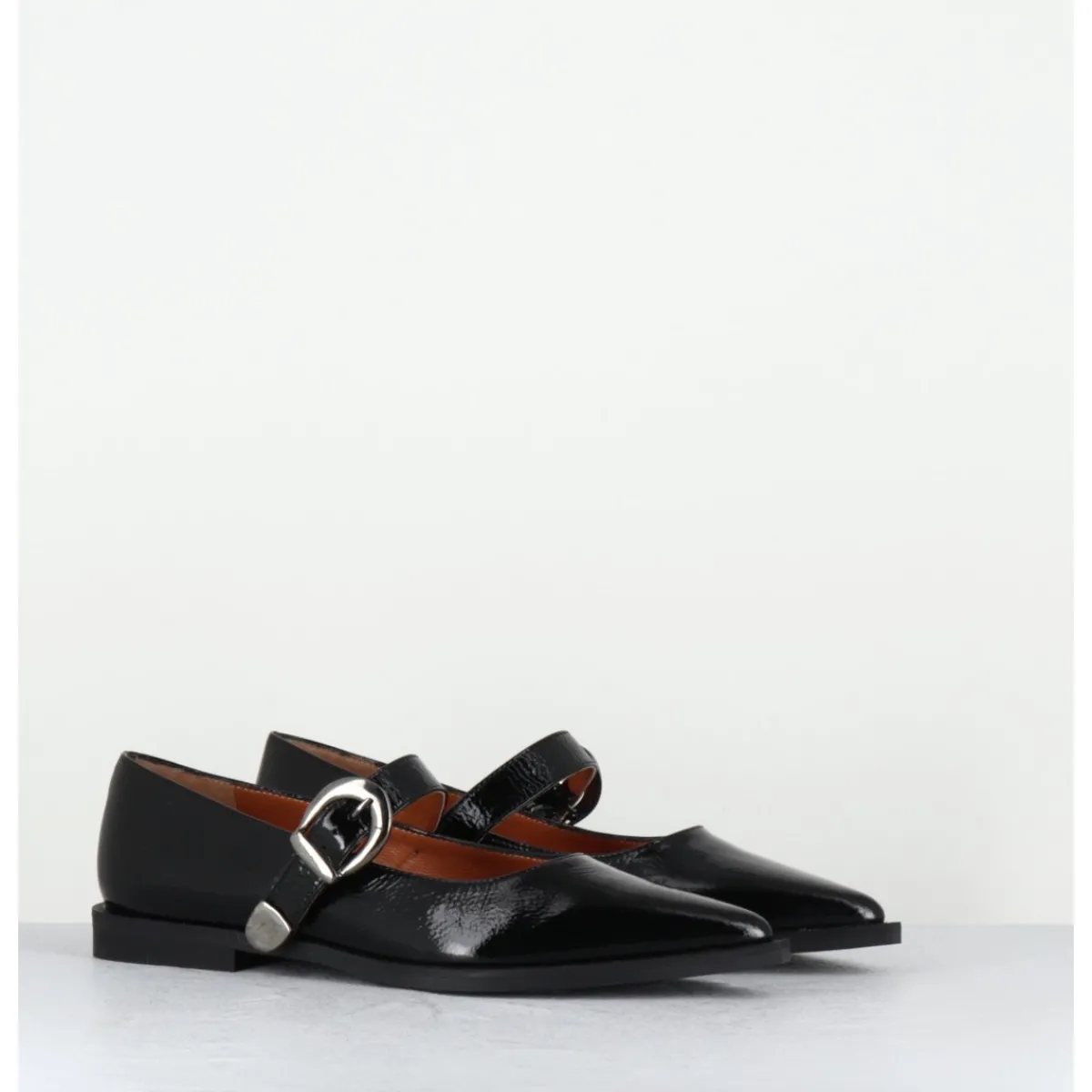 Chaussures | Ballerines^THEA MIKA Babies bout pointu en cuir vernis - TM9118F NAPLAK NERO NOIR