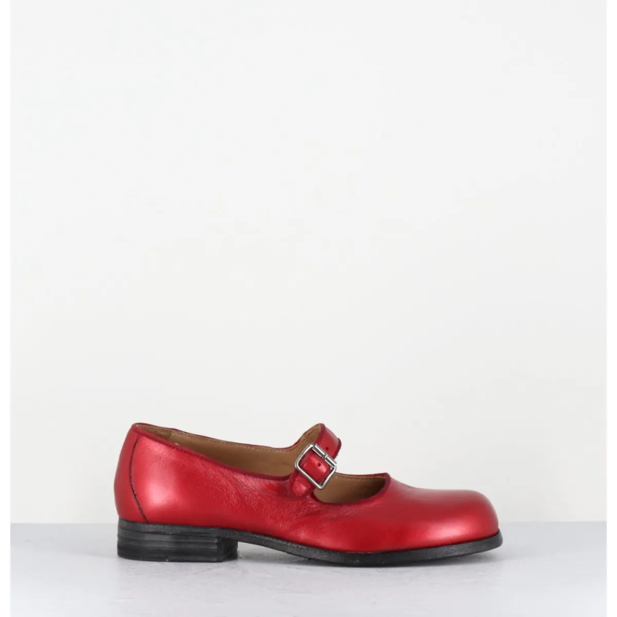 Chaussures^MOMA Babies en cuir métallisé ligne japonisante - 45403L BON POMME ROUGE