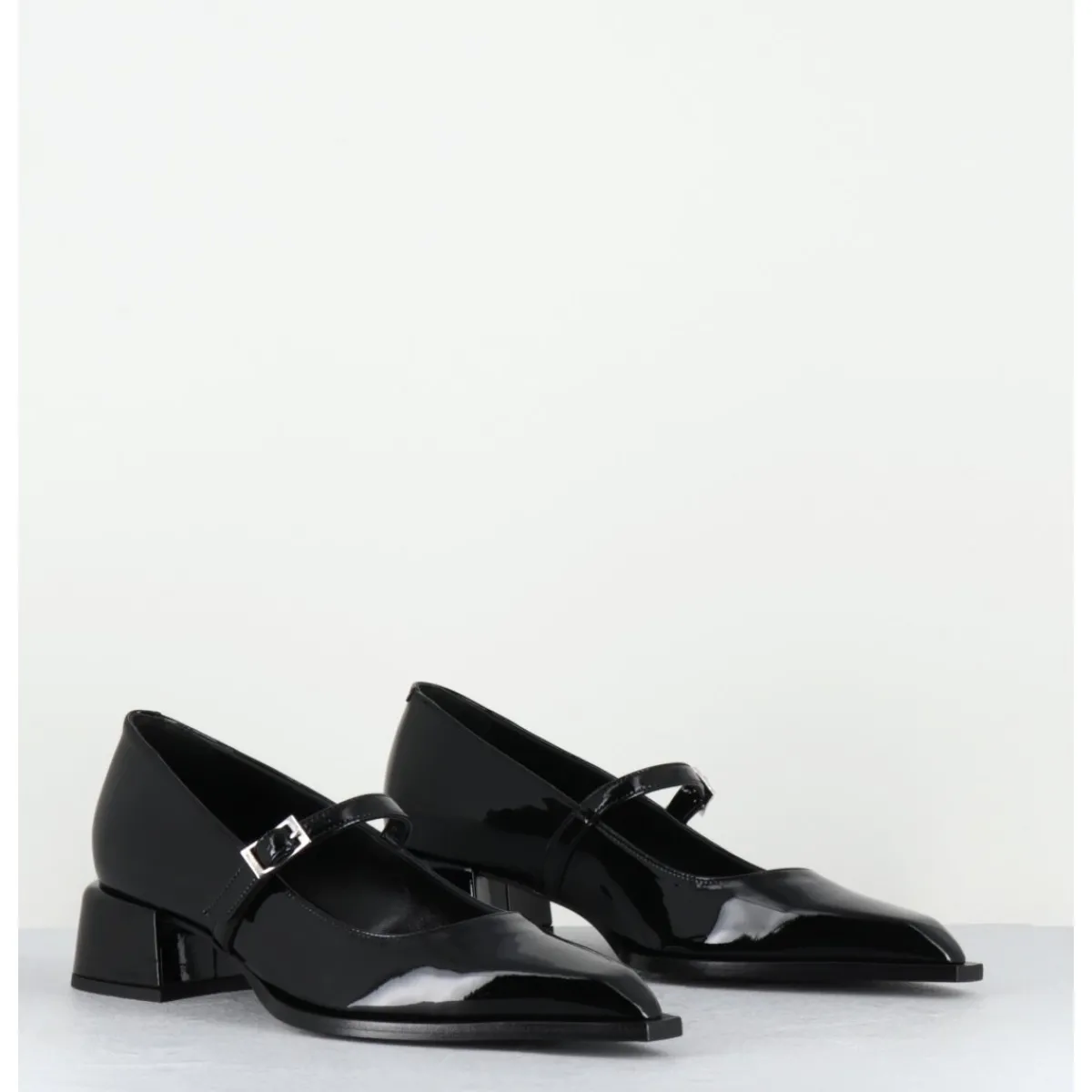 Chaussures^GARRICE LAB Babies en cuir vernis bout pointu petit talon - INE71 VERNICE NERO NOIR