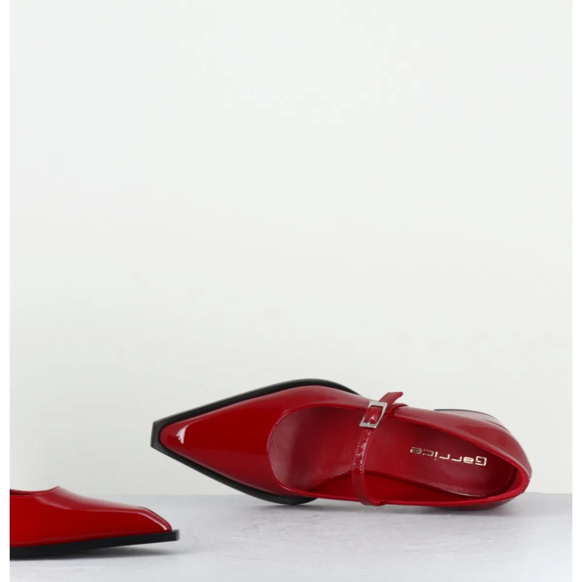 Chaussures^GARRICE LAB Babies en cuir vernis bout pointu petit talon - INE71 VERNICE ROSSO ROUGE