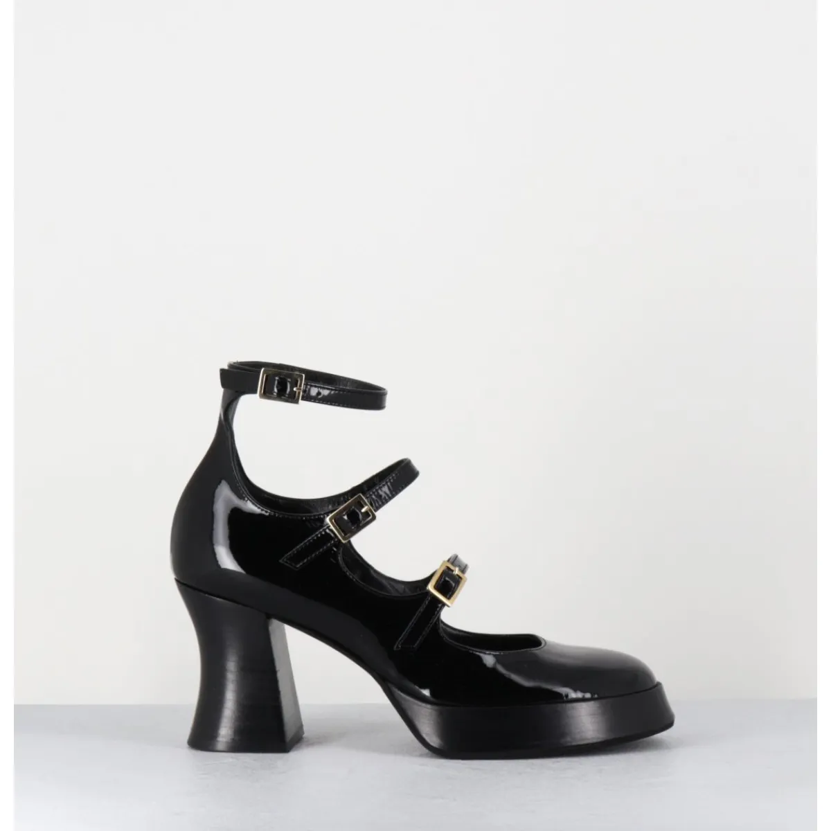 Chaussures | Plateformes^GARRICE LAB Babies multi-brides à plateforme en cuir vernis - GALAN VERNICE NERO NOIR