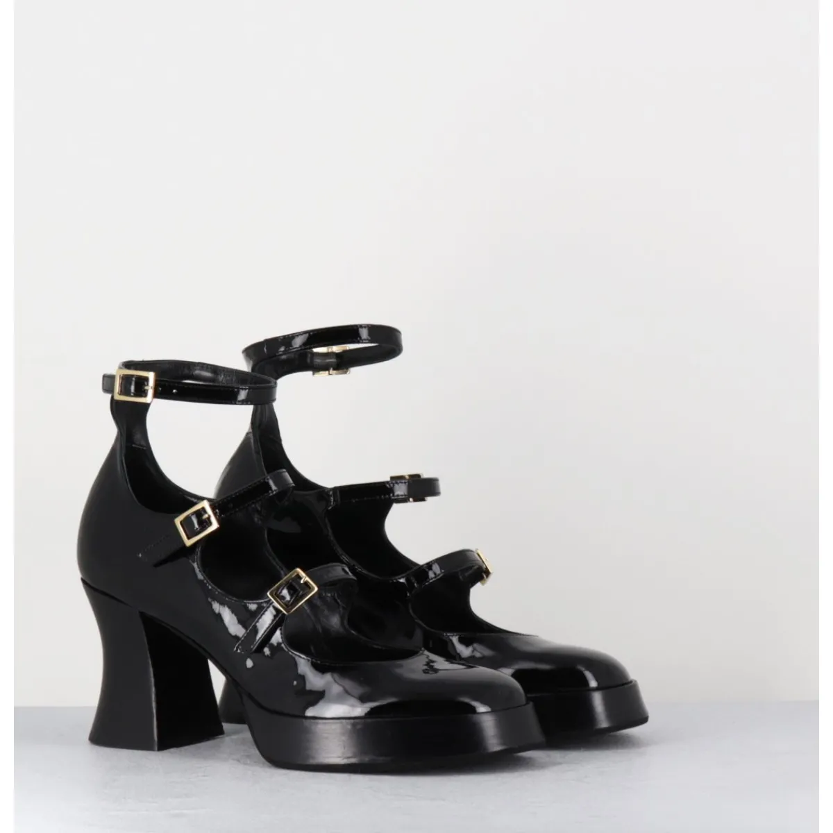 Chaussures | Plateformes^GARRICE LAB Babies multi-brides à plateforme en cuir vernis - GALAN VERNICE NERO NOIR