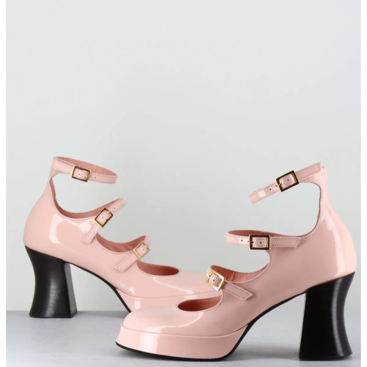 Chaussures | Plateformes^GARRICE LAB Babies multi-brides à plateforme en cuir vernis poudré - GALAN VERNICE ROSA ROSE