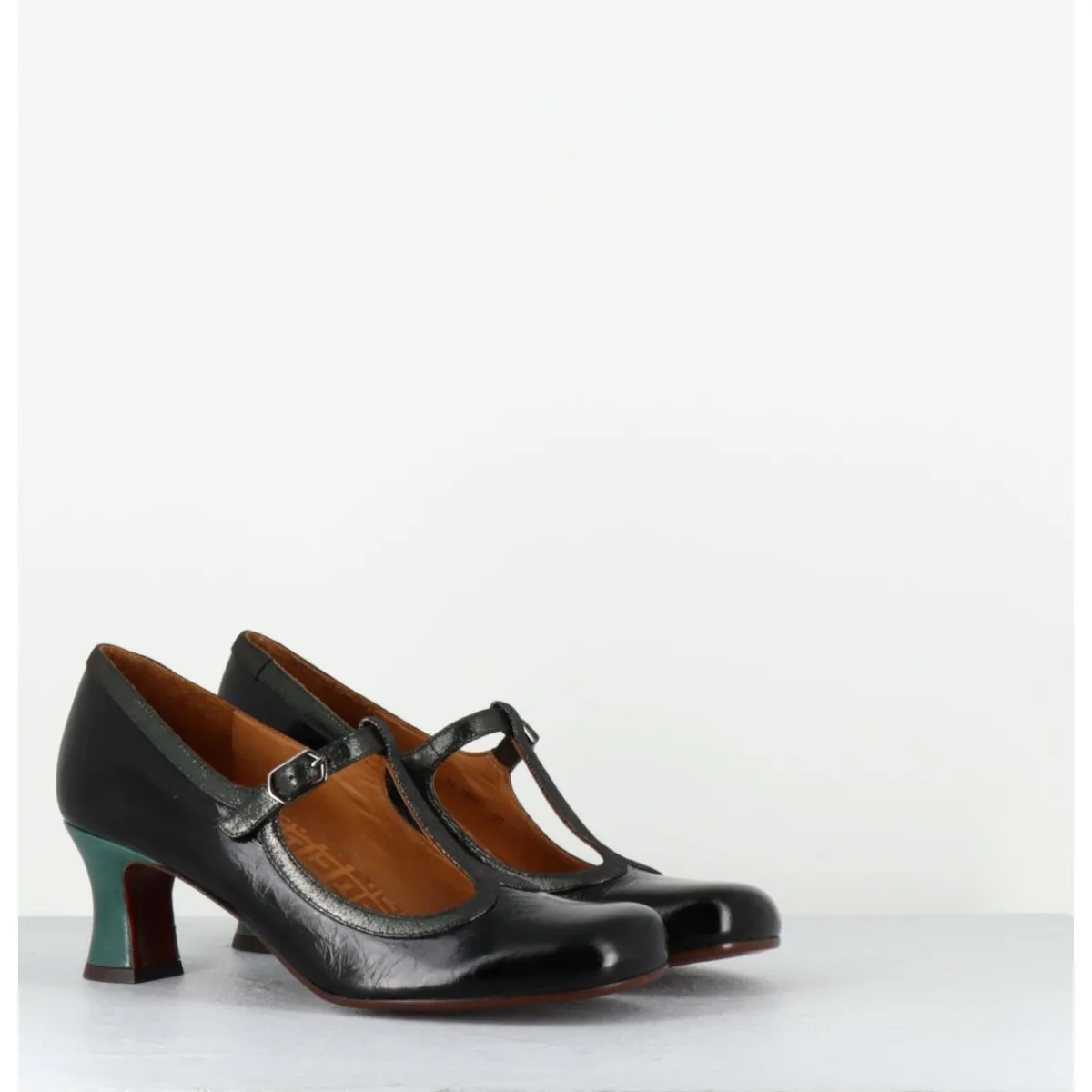 Chaussures^CHIE MIHARA Babies petit talon en cuir effet vernis - MYLKA MASERATI NEGRO NOIR