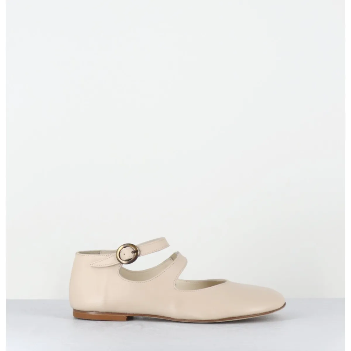 Chaussures | Ballerines^GARRICE LAB Babies plates forme ronde en cuir beige clair - ZIAMA BUFFY SAND