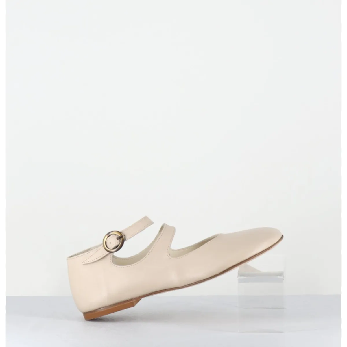 Chaussures | Ballerines^GARRICE LAB Babies plates forme ronde en cuir beige clair - ZIAMA BUFFY SAND