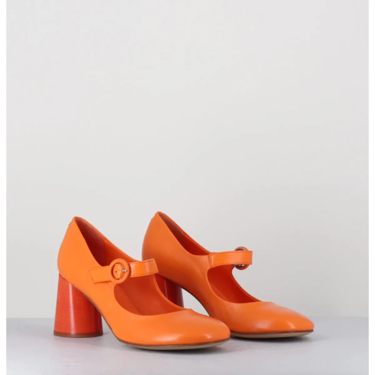 Chaussures^HALMANERA Babies rétro à talon en cuir - ACE22 GLAZE ALBICOCCA ORANGE