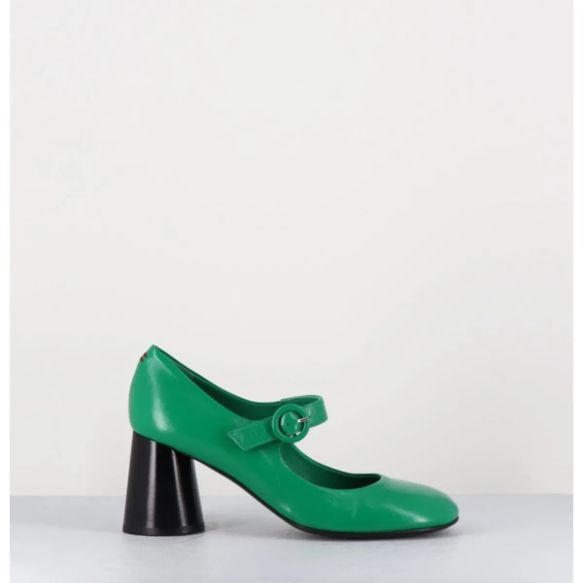 Chaussures^HALMANERA Babies rétro à talon en cuir & noir - ACE22 GLAZE MELA VERT