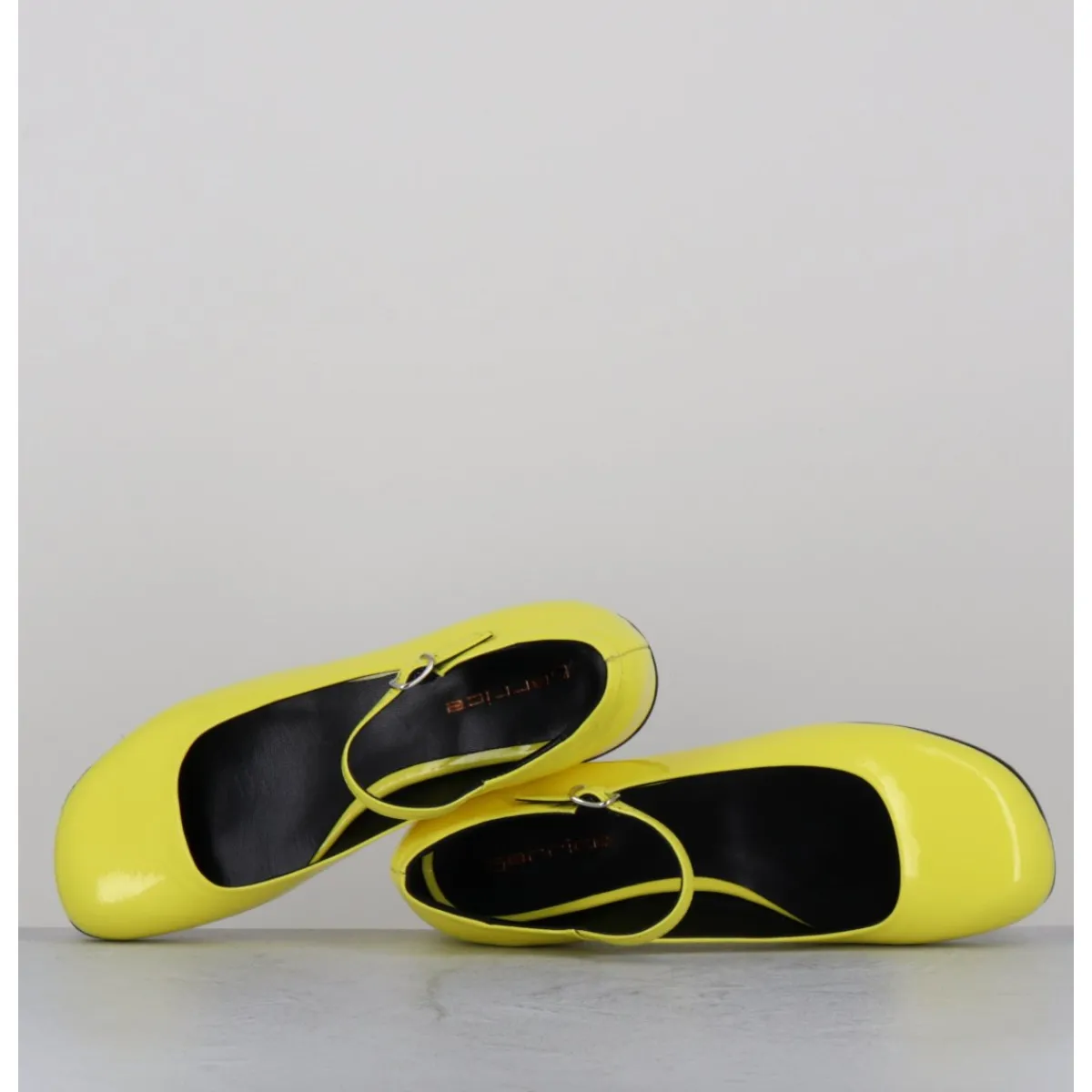 Chaussures | Ballerines^GARRICE LAB Babies 60s petit talon en cuir vernis - LIGAT2 CINDY BUTTERCUP JAUNE