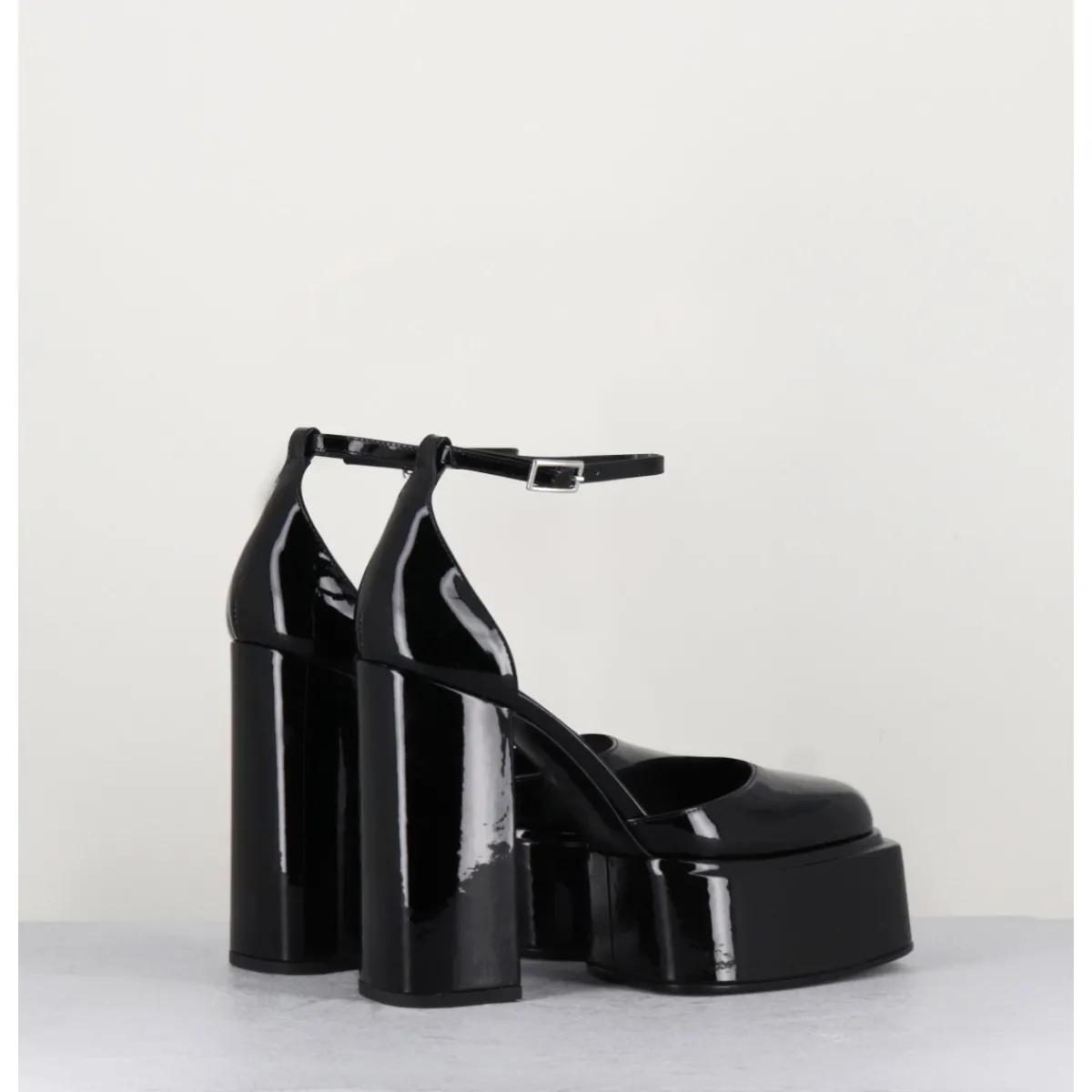 Chaussures | Plateformes^3JUIN Babies talon haut à plateforme en cuir vernis - AMBRA MOK PATENT NOIR