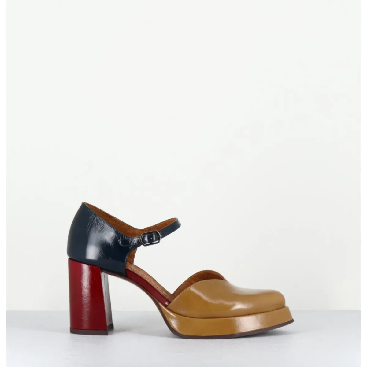 Chaussures^CHIE MIHARA Babies tricolore bout pointu à plateforme - FASI MASERATI SAND