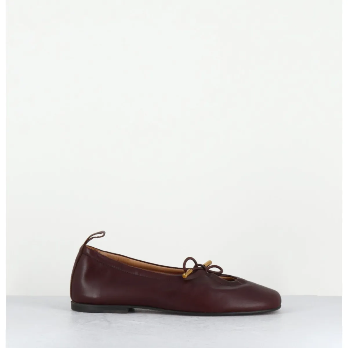Chaussures | Ballerines^ALOHAS Ballerines à noeud en cuir souple bordeaux - ROSALIND BROWN BALLET MARRON