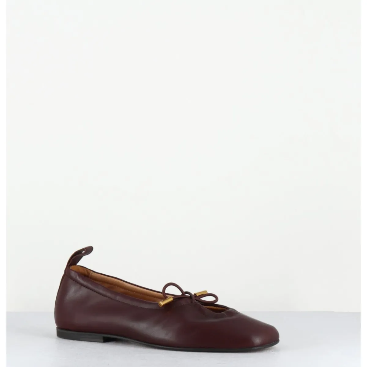 Chaussures | Ballerines^ALOHAS Ballerines à noeud en cuir souple bordeaux - ROSALIND BROWN BALLET MARRON