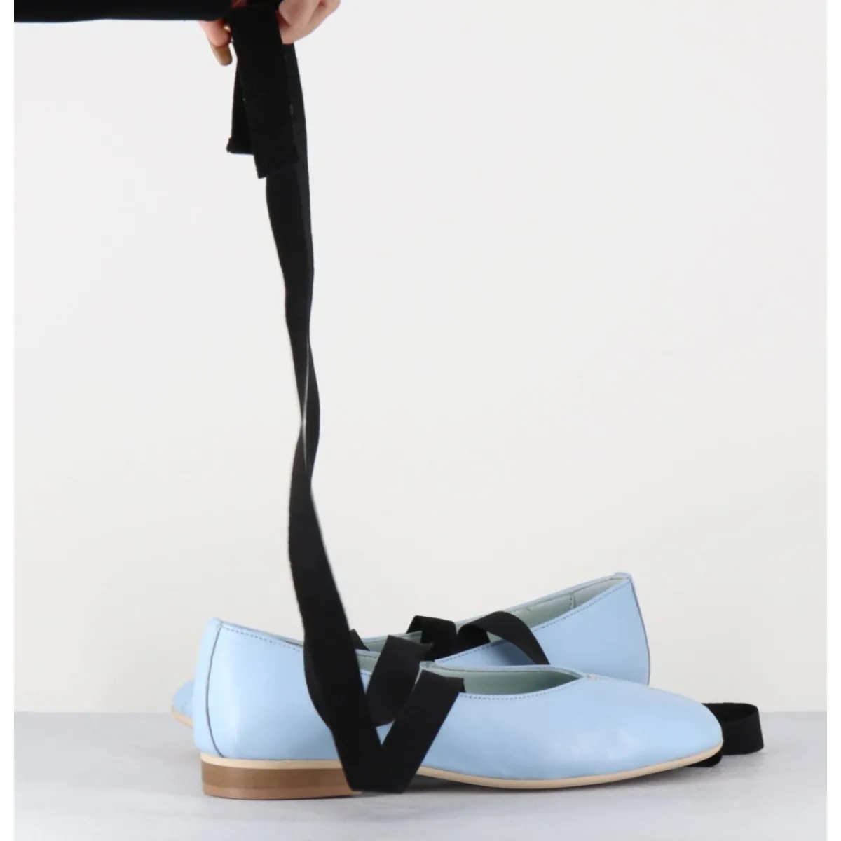 Chaussures | Ballerines^GARRICE LAB Ballerines 'chausson de danse' en cuir ciel - CHESTER3 NAPPA CIELO BLEU