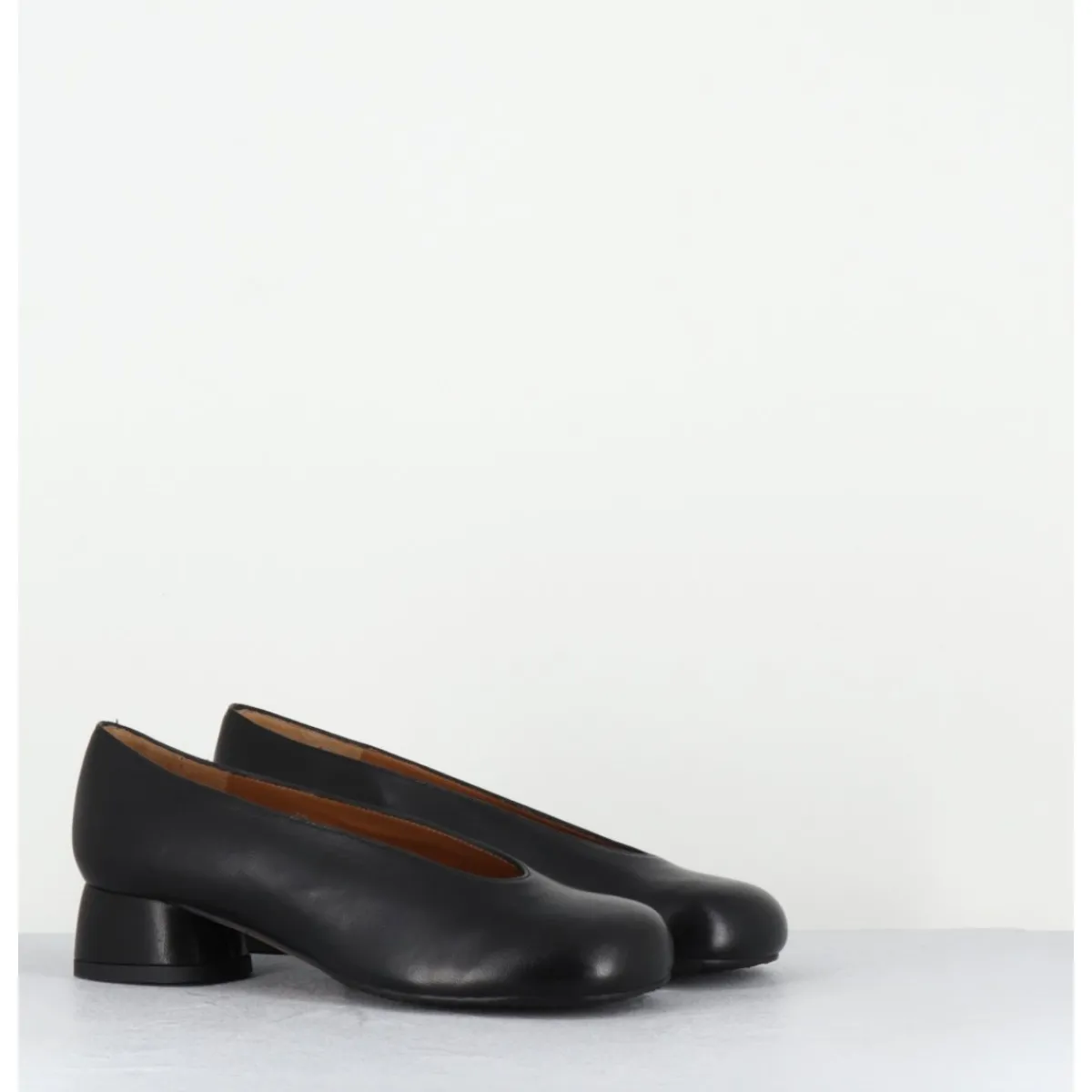 Chaussures | Ballerines^AUDLEY Ballerines en cuir bout rond petit talon - KAWA NAPPA BLACK NOIR