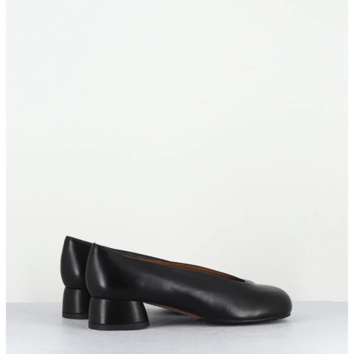 Chaussures | Ballerines^AUDLEY Ballerines en cuir bout rond petit talon - KAWA NAPPA BLACK NOIR