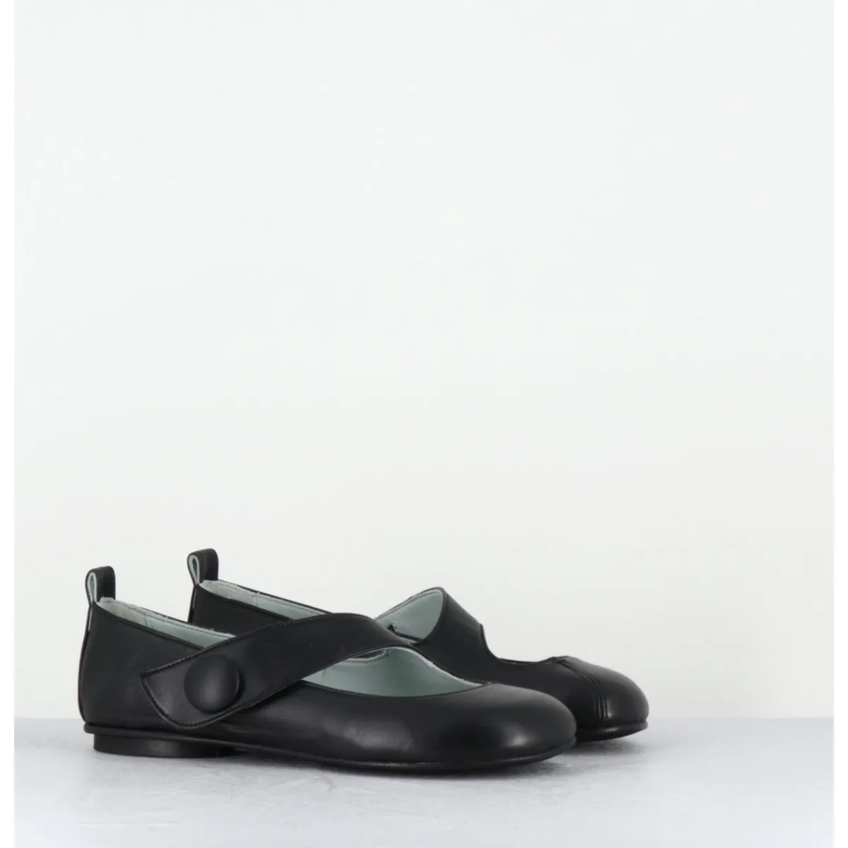 Chaussures | Ballerines^GARRICE LAB Ballerines japonisantes à bout rond en cuir - RINA NAPPA NERO NOIR