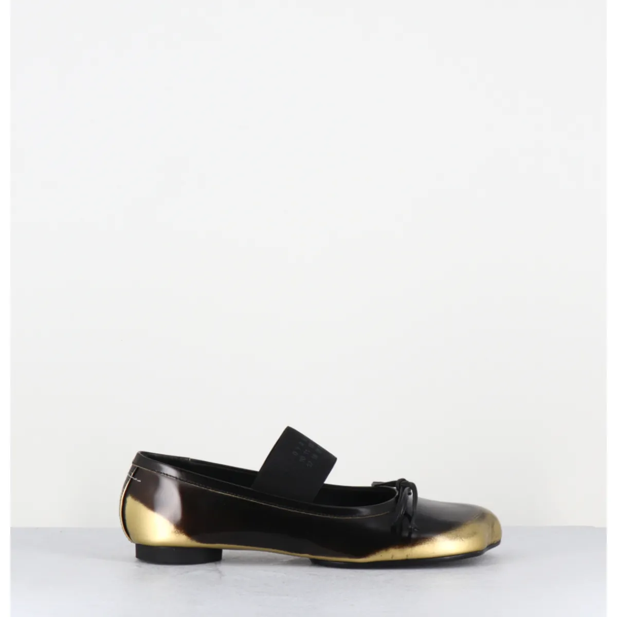 Chaussures | Ballerines^MM6 MAISON MARGIELA Ballerines Numeric en cuir glacé marron brossé & or - S59WZ0099 H2582 BRONZE