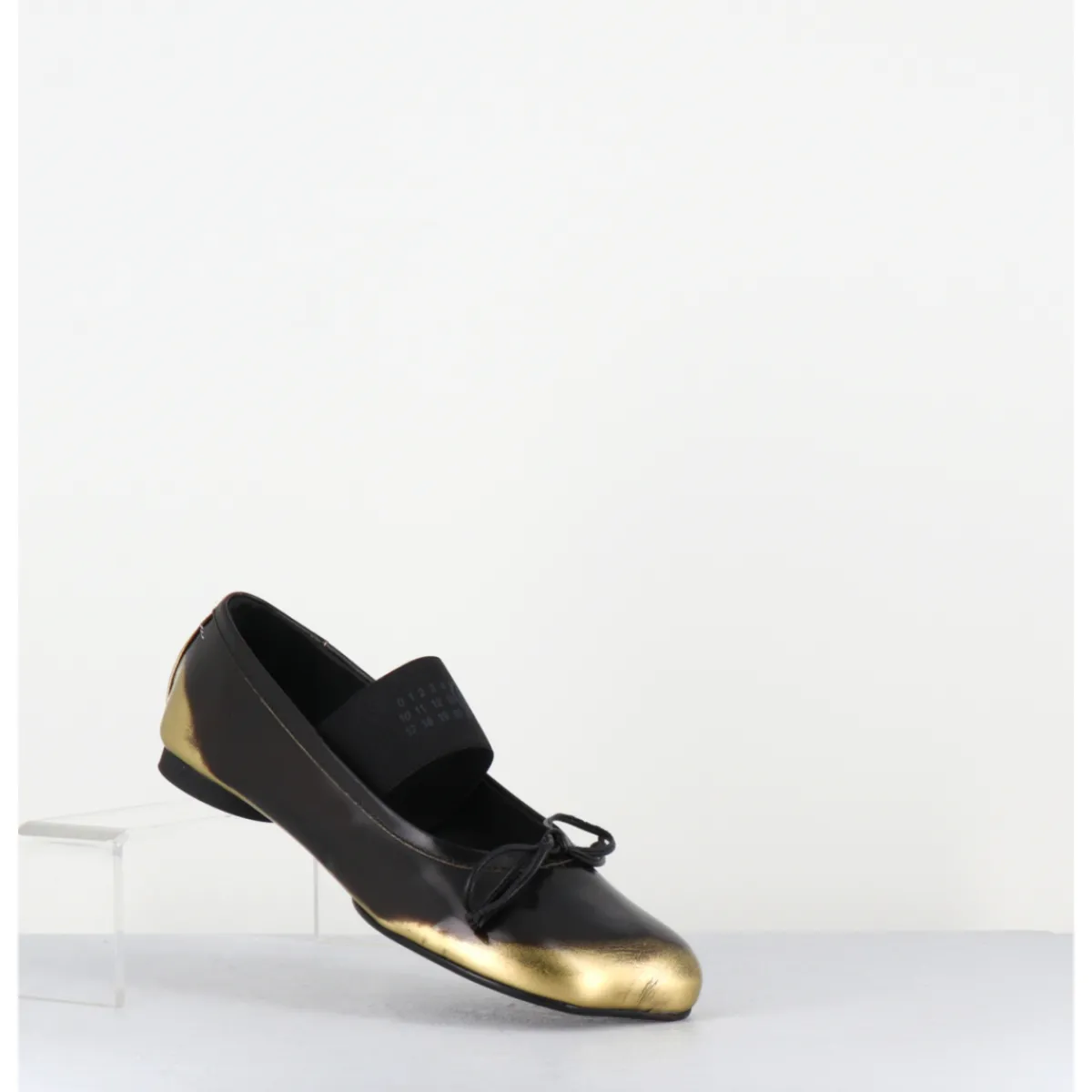 Chaussures | Ballerines^MM6 MAISON MARGIELA Ballerines Numeric en cuir glacé marron brossé & or - S59WZ0099 H2582 BRONZE