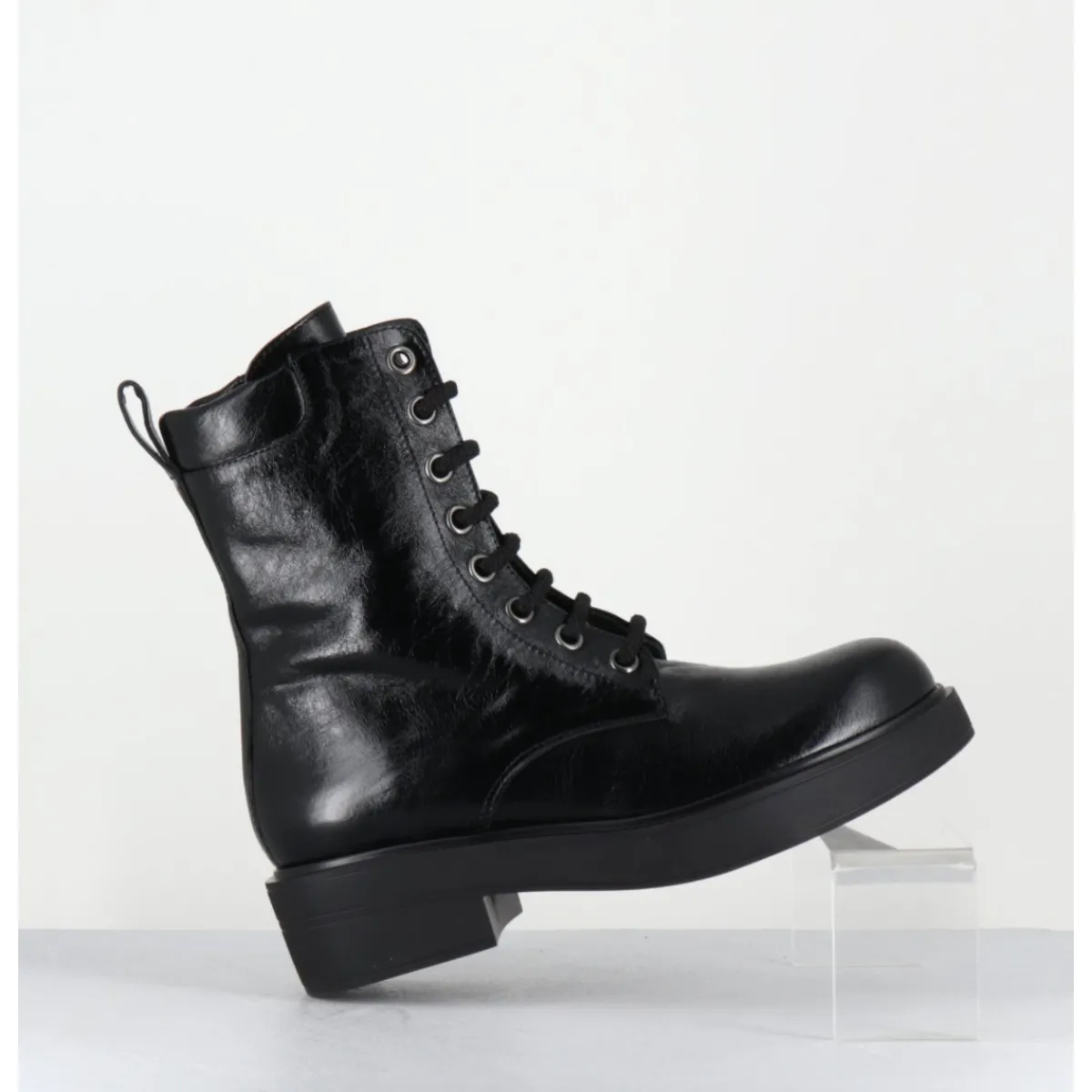 Boots^GARRICE LAB Boots à lacets esprit rangers en cuir - VETARE MORODER NERO NOIR