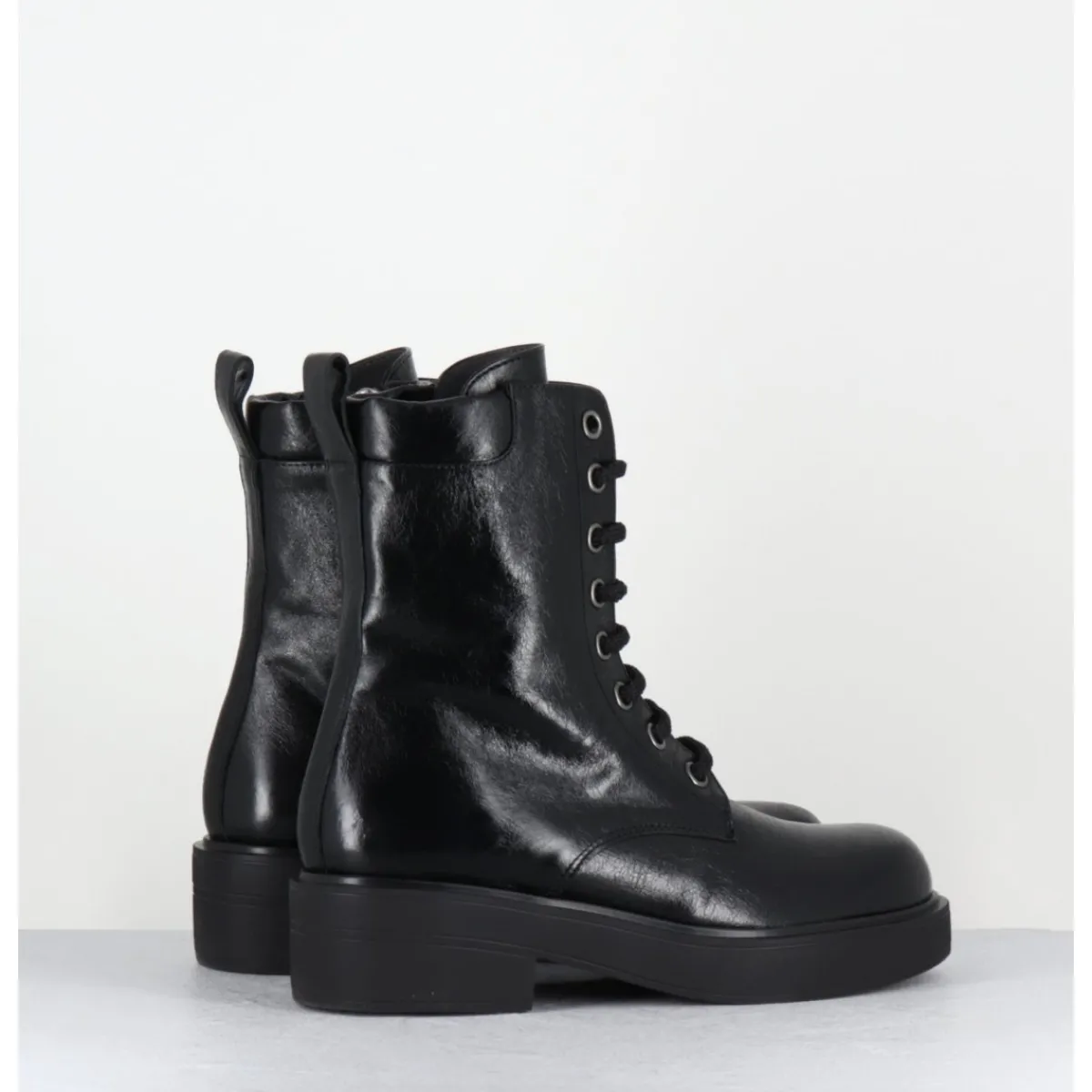 Boots^GARRICE LAB Boots à lacets esprit rangers en cuir - VETARE MORODER NERO NOIR