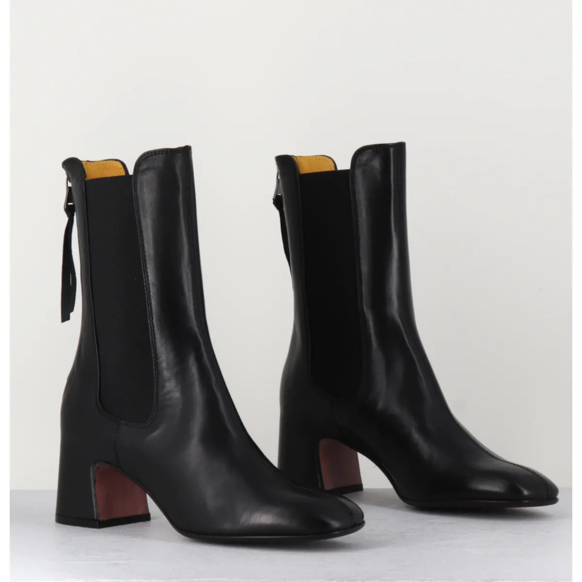 Boots^MARA BINI Boots à élastiques en cuir souple - P900 NERO NOIR