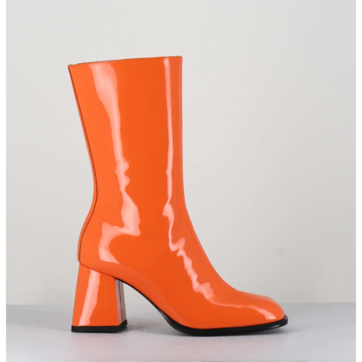 Boots^GARRICE LAB Boots à talon 70s en cuir vernis - YA2240 ARANCIO ORANGE