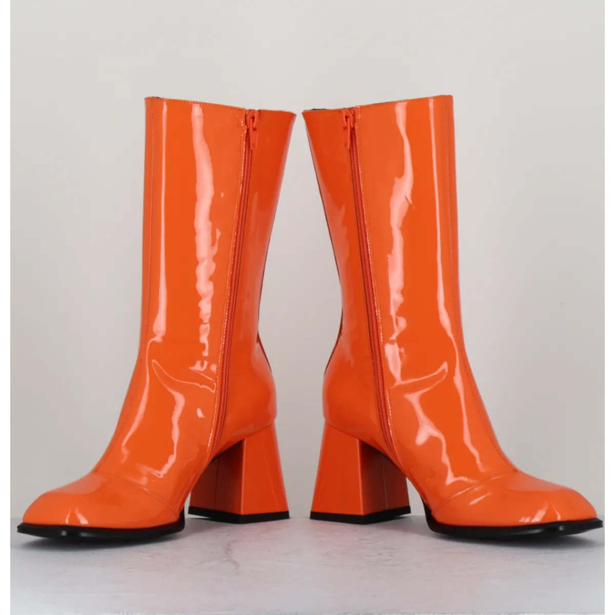 Boots^GARRICE LAB Boots à talon 70s en cuir vernis - YA2240 ARANCIO ORANGE