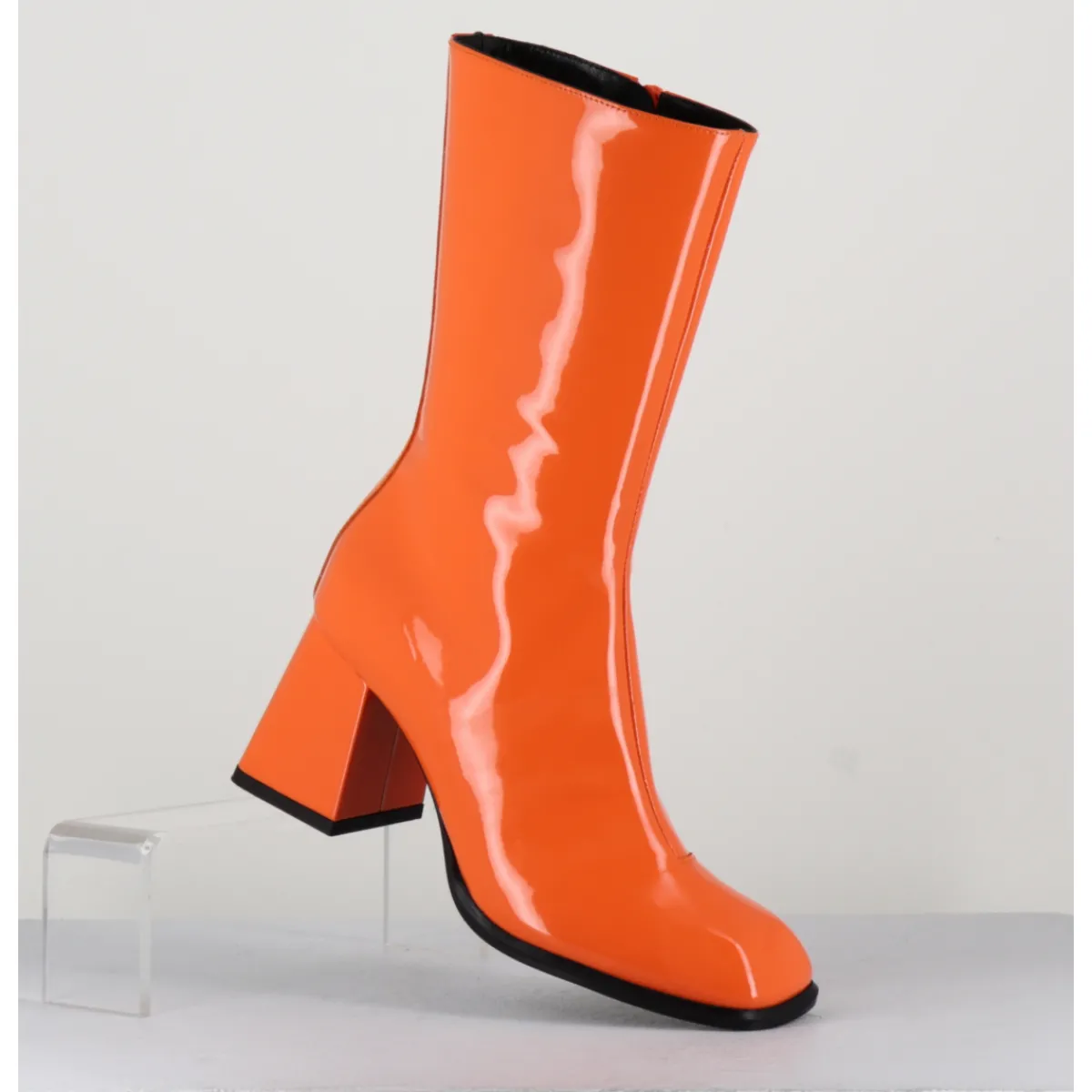 Boots^GARRICE LAB Boots à talon 70s en cuir vernis - YA2240 ARANCIO ORANGE