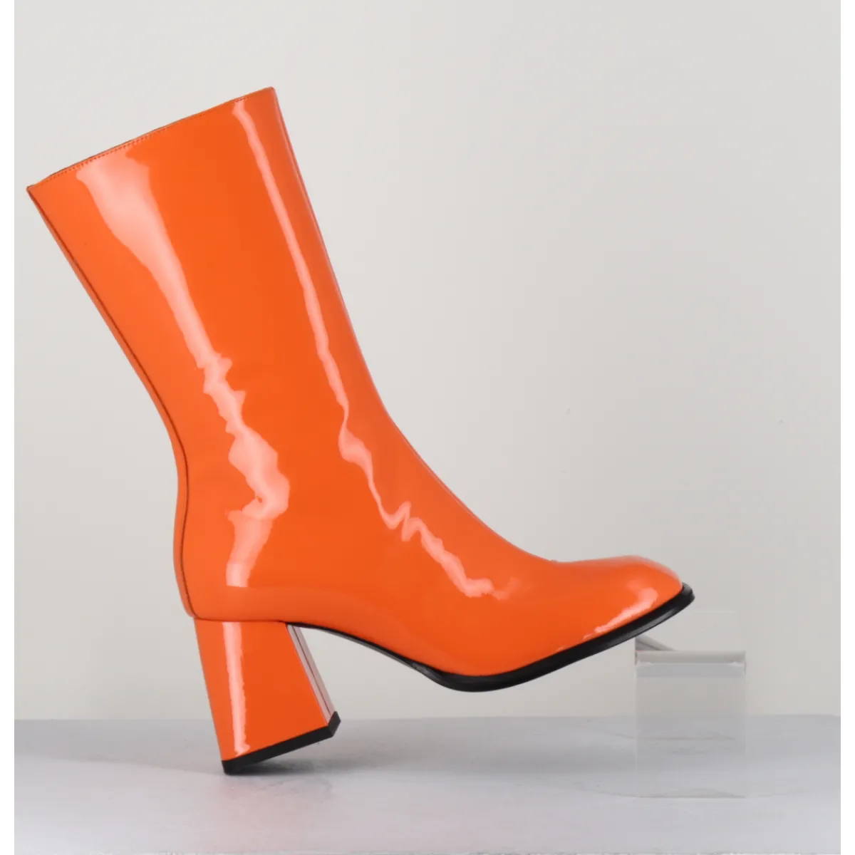 Boots^GARRICE LAB Boots à talon 70s en cuir vernis - YA2240 ARANCIO ORANGE