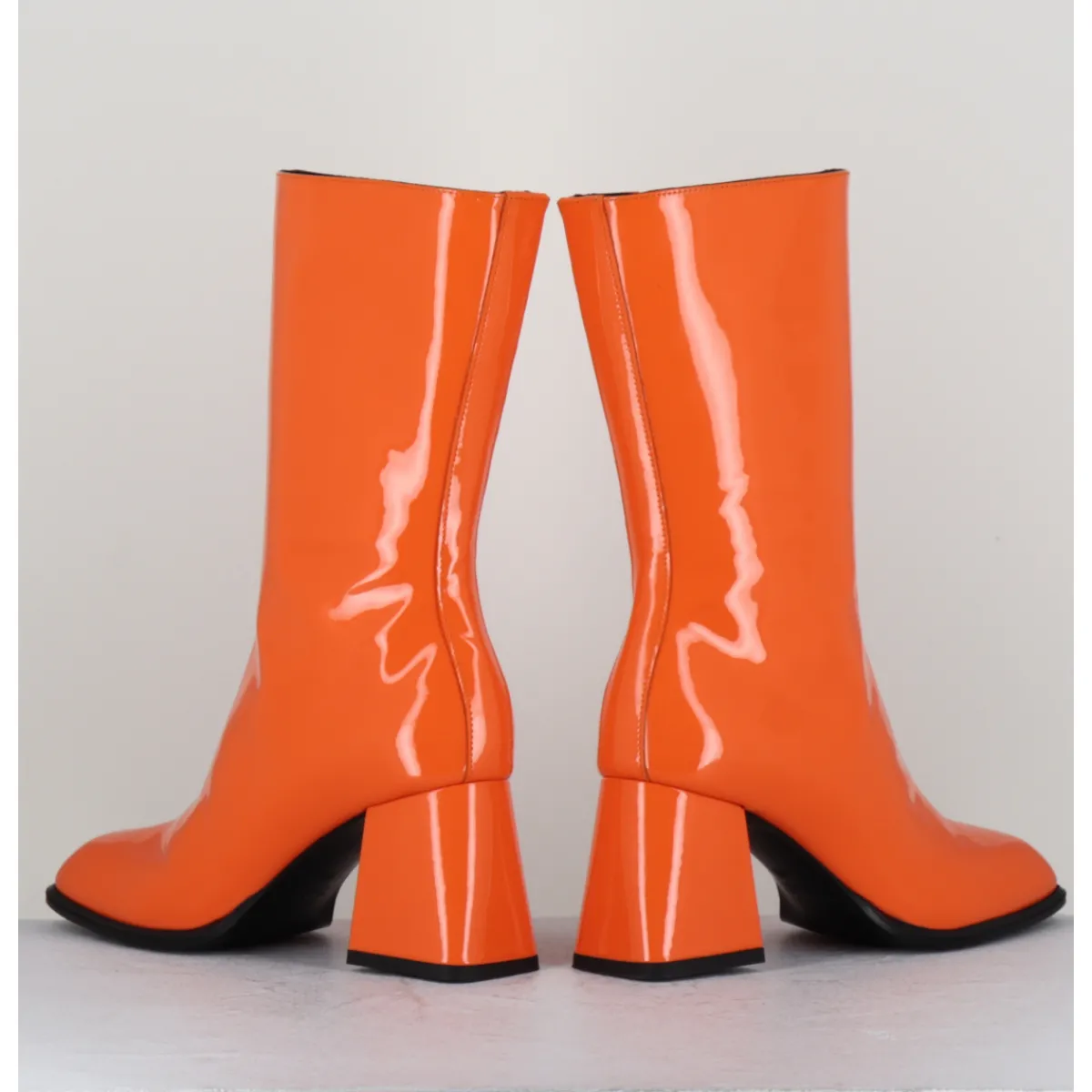 Boots^GARRICE LAB Boots à talon 70s en cuir vernis - YA2240 ARANCIO ORANGE