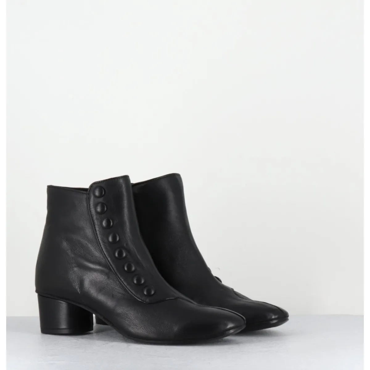 Boots^GARRICE LAB Boots Avant-Garde à boutons en cuir - TIAG FAR WEST NERO NOIR