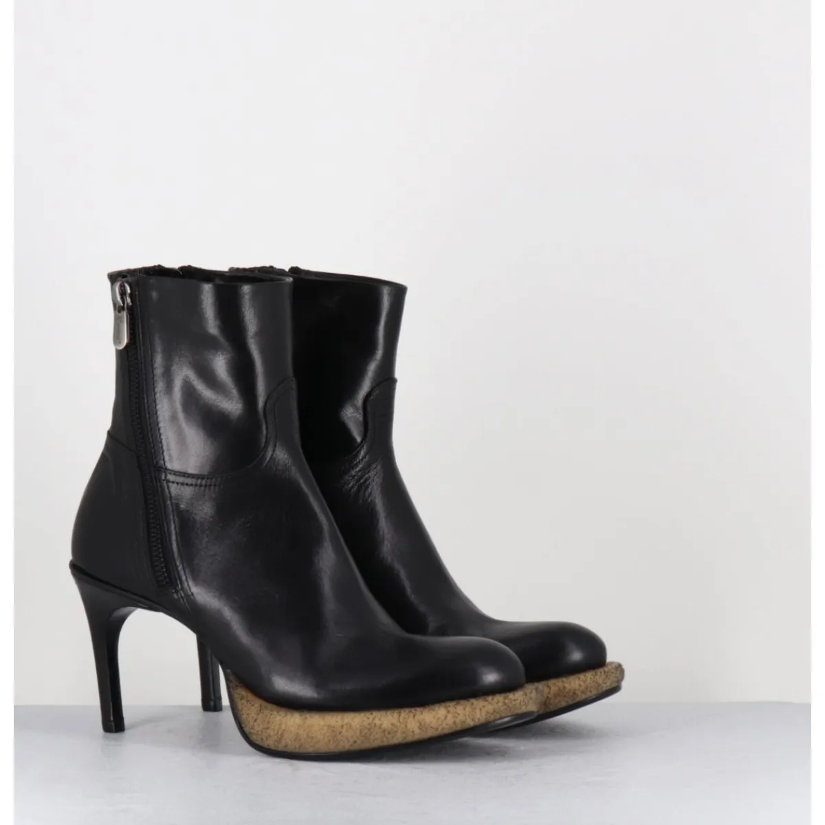Boots | Plateformes^ROCCO P Boots avant-garde en cuir & plateforme crêpe - 19684 NAPPA LUX NERA NOIR
