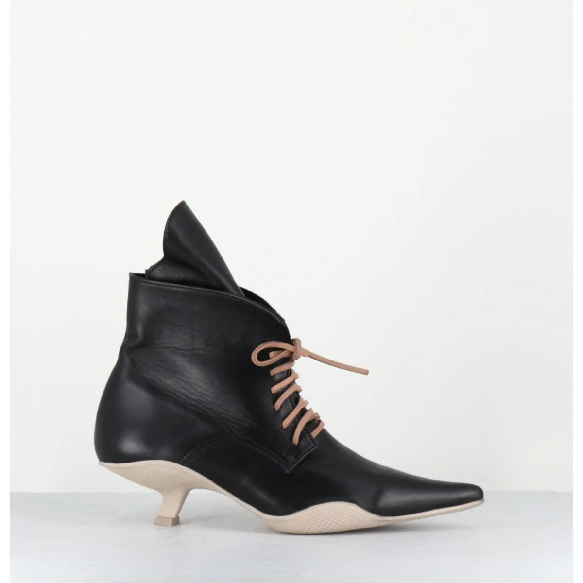 Boots^SDM Boots bout pointu à lacets - MINA NAPPA NERO NOIR