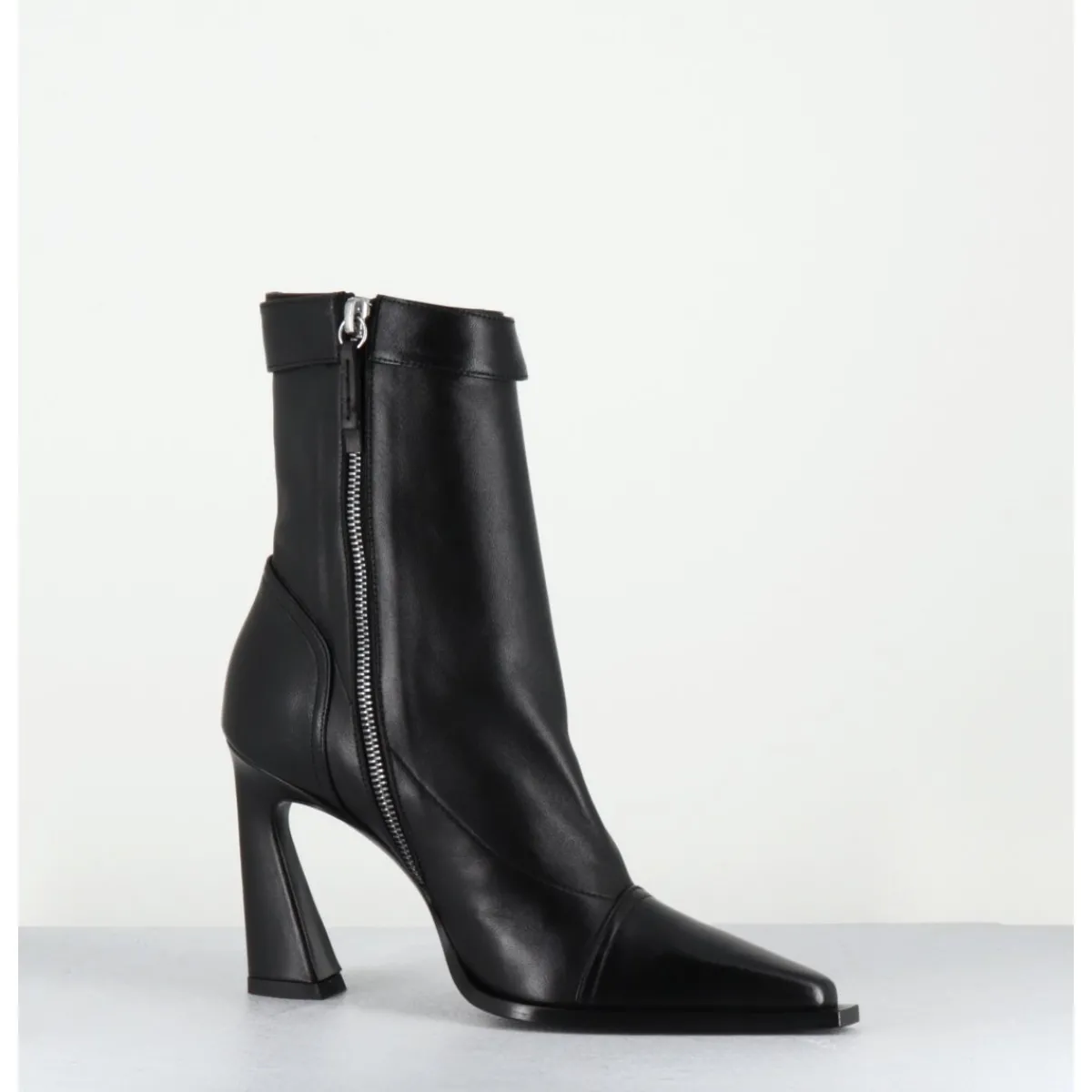 Boots^GARRICE LAB Boots bout pointu à talon haut en cuir - VENI60 NAPPA NERO NOIR