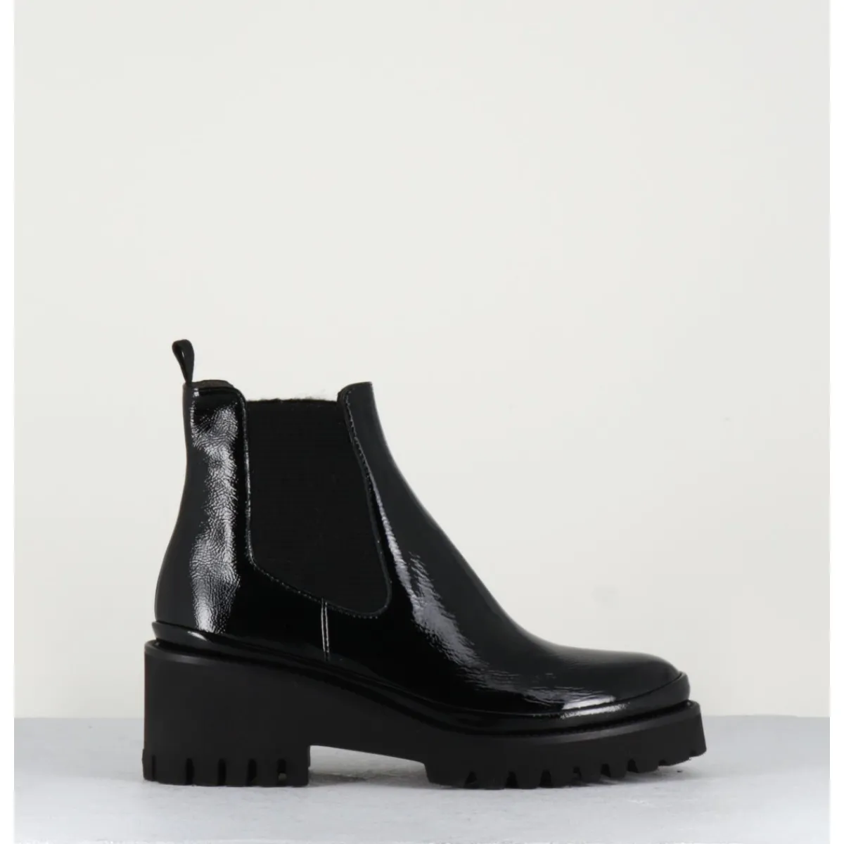 Boots^GARRICE LAB Boots chelsea en cuir naplak & semelle micro - BRADI NAPLAK NERO NOIR