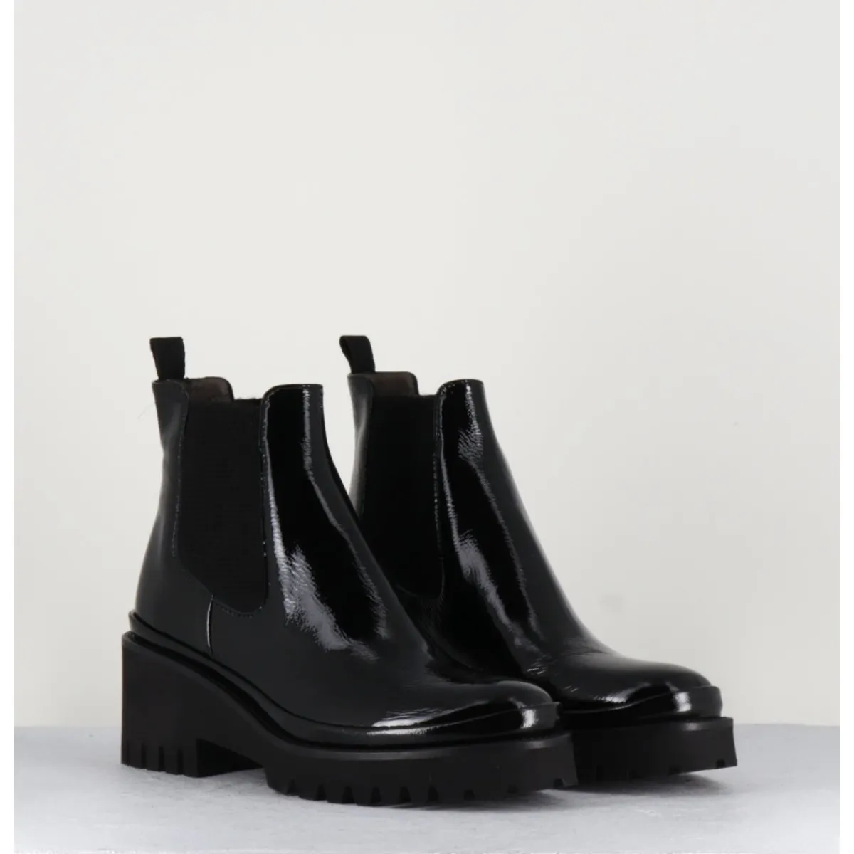Boots^GARRICE LAB Boots chelsea en cuir naplak & semelle micro - BRADI NAPLAK NERO NOIR
