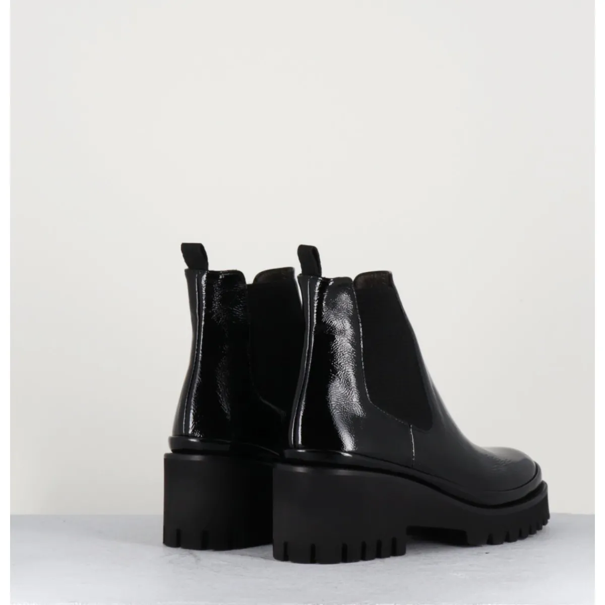 Boots^GARRICE LAB Boots chelsea en cuir naplak & semelle micro - BRADI NAPLAK NERO NOIR