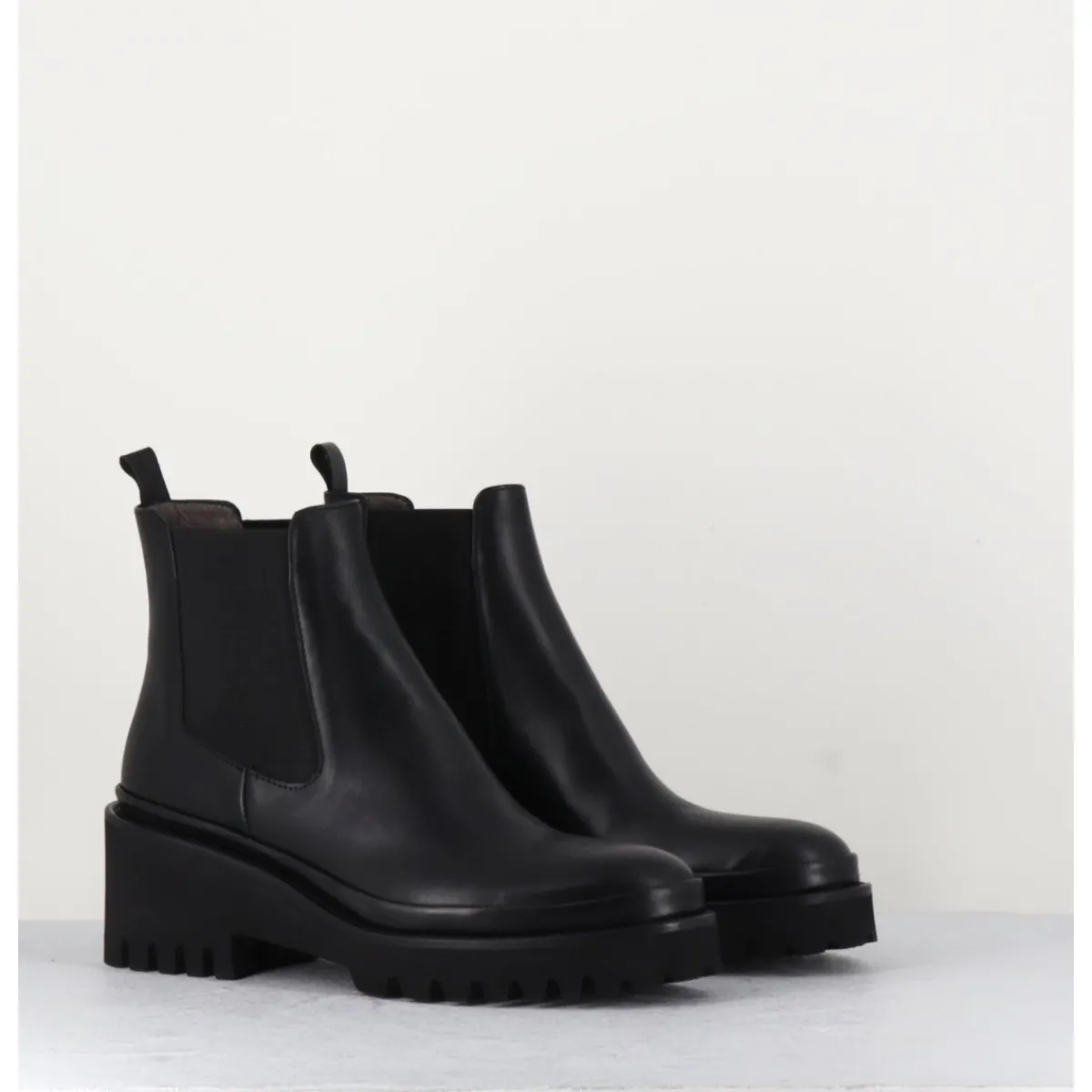 Boots^GARRICE LAB Boots chelsea en cuir & semelle micro - BRADI CALF NERO NOIR