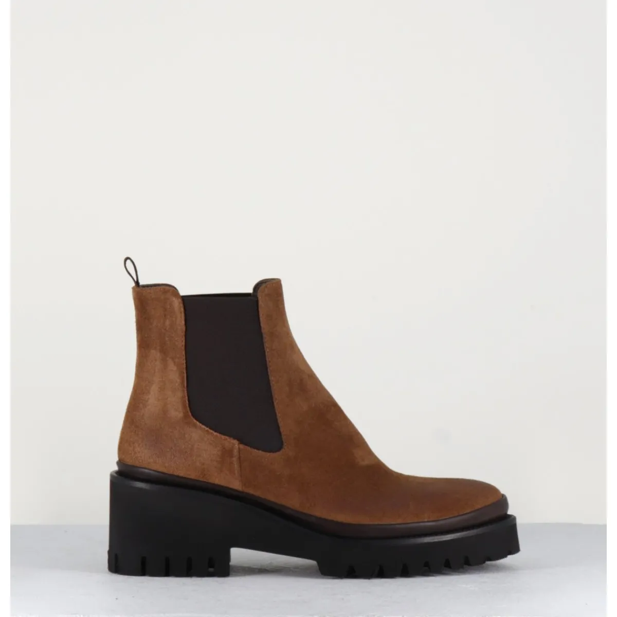 Boots^GARRICE LAB Boots chelsea en daim & semelle micro - BRADI OIL CASTAGNO CAMEL