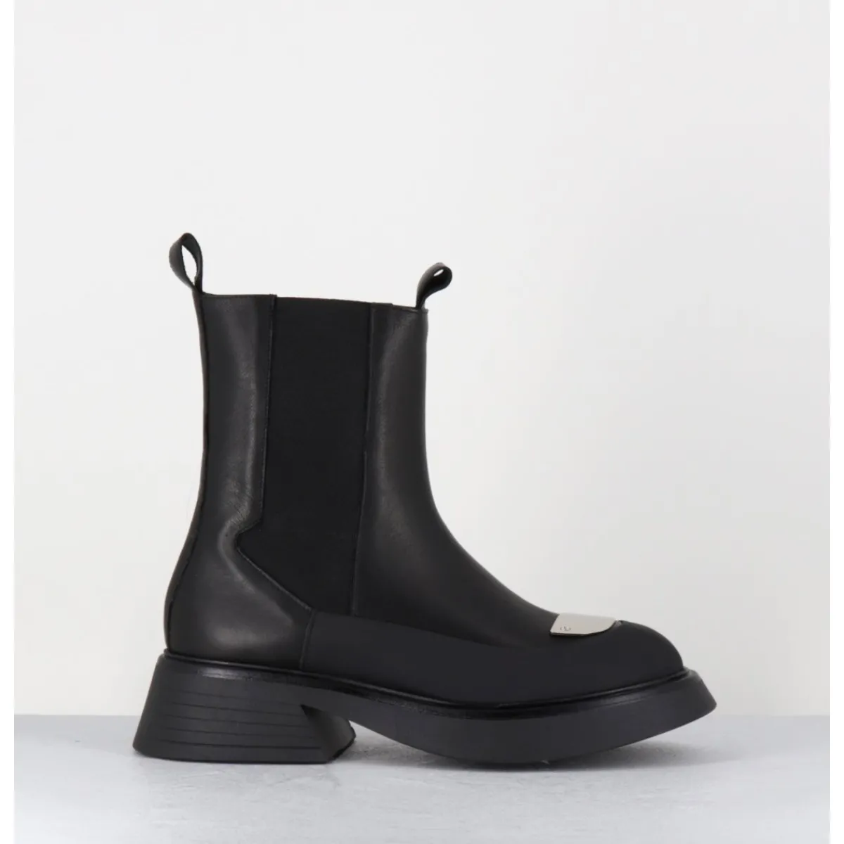 Boots^GARRICE LAB Boots chelsea légères cuir & bout métal - BIKE SAVANA NERO NOIR