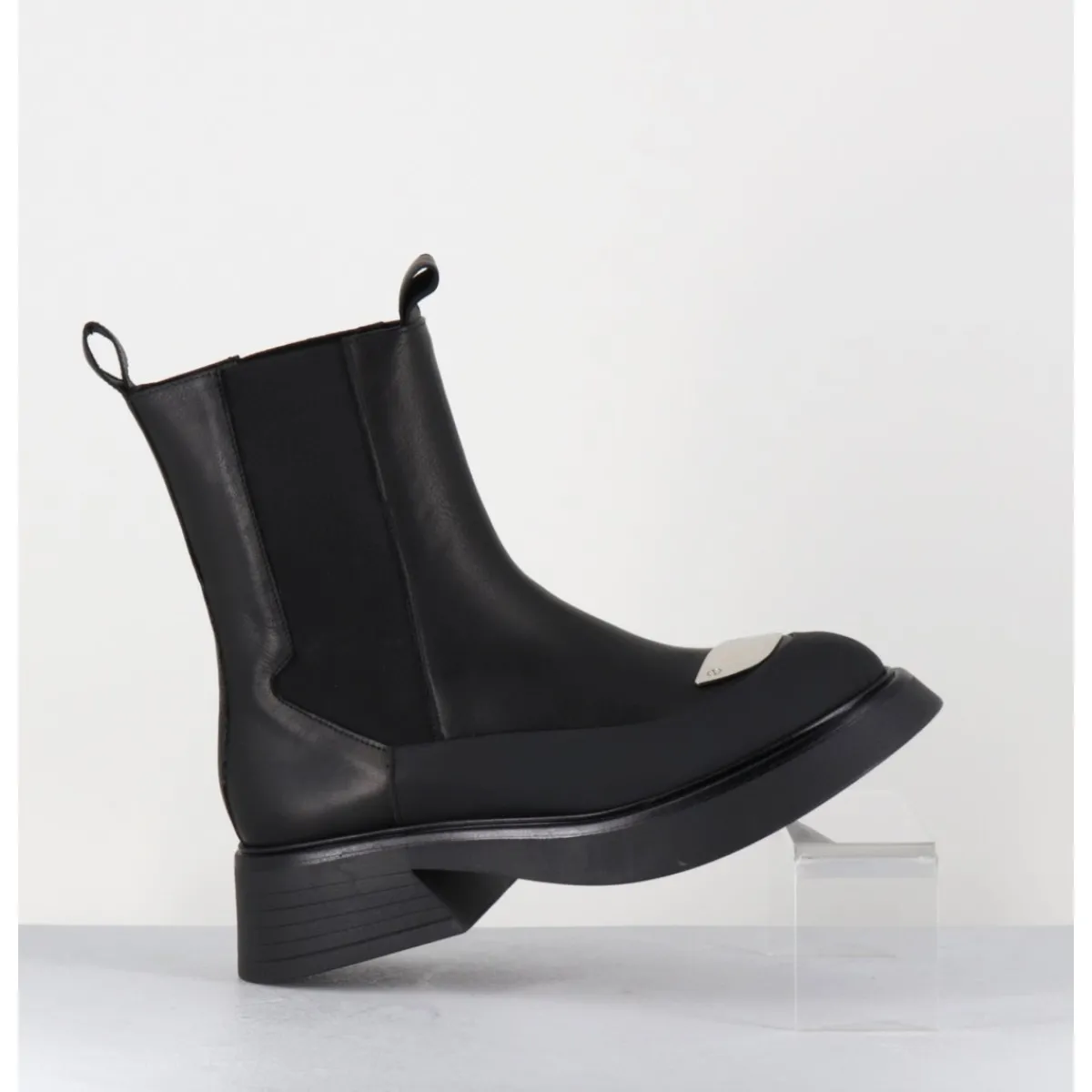 Boots^GARRICE LAB Boots chelsea légères cuir & bout métal - BIKE SAVANA NERO NOIR