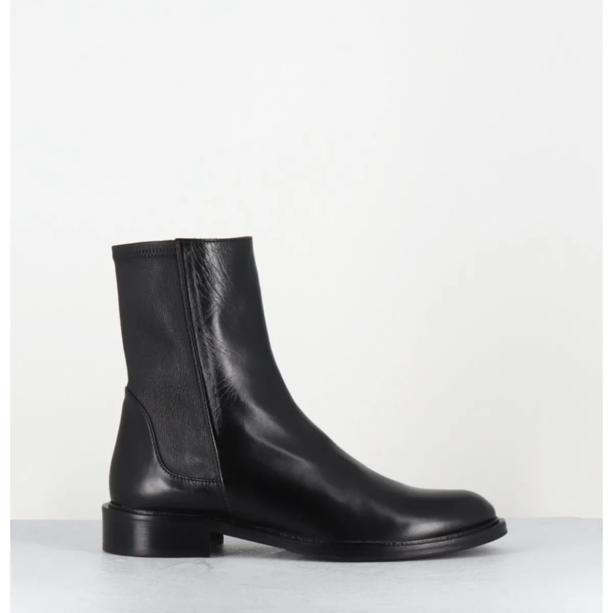 Boots^GARRICE LAB Boots en agneau plongé arrière stetch - GAVENE NAPPA NERO NOIR