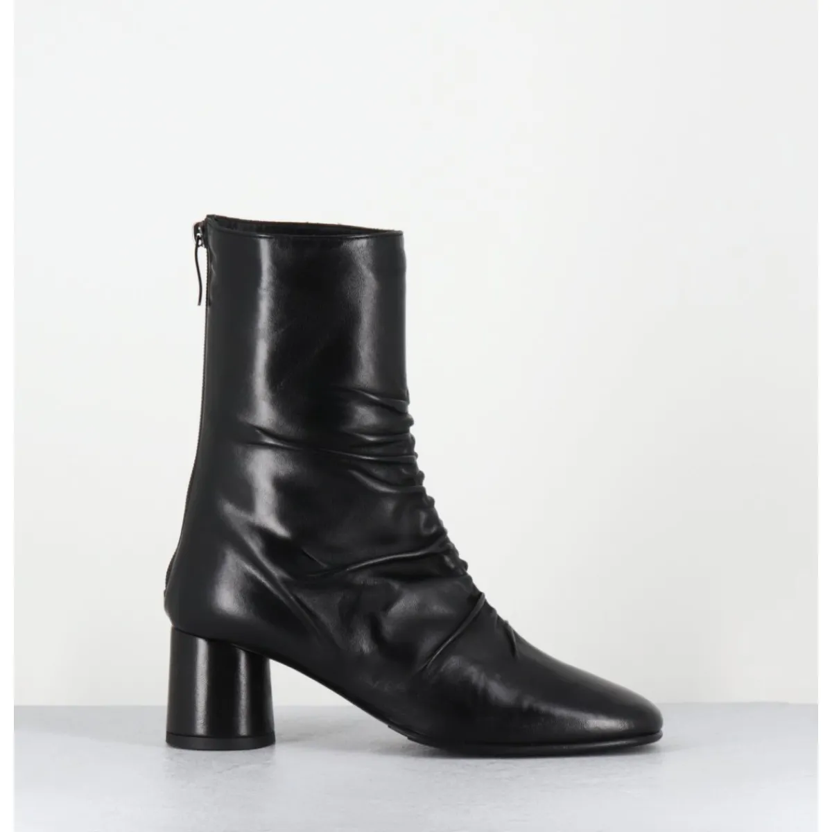 Boots^GARRICE LAB Boots en agneau plongé talon graphique - RAVENE NAPPA NERO NOIR