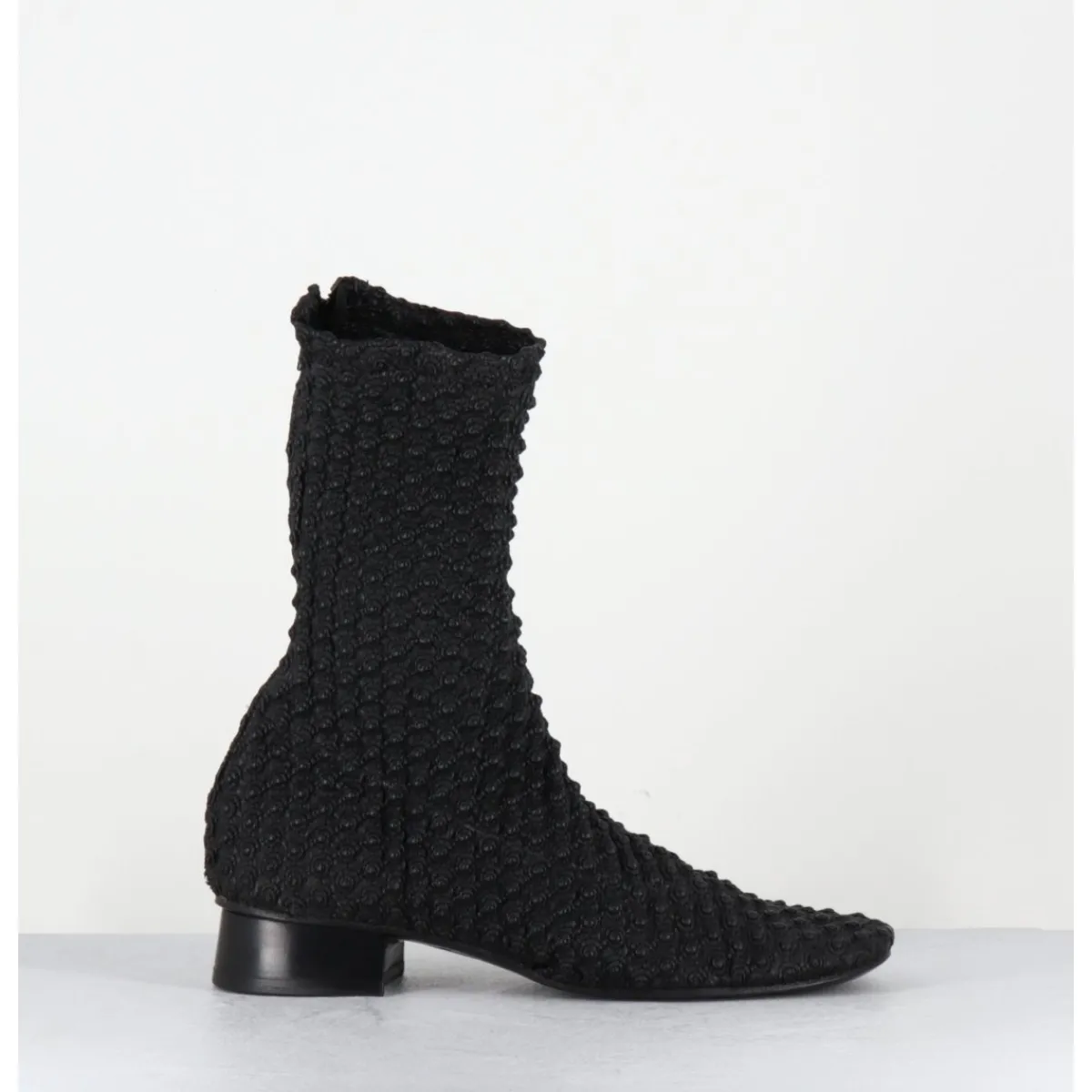 Boots^GARRICE LAB Boots en cuir élastiqué petit talon rétro - OPERA ELASTICO NERO NOIR